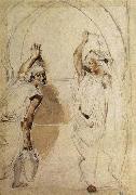 Eugene Delacroix Two Women at the Well painting